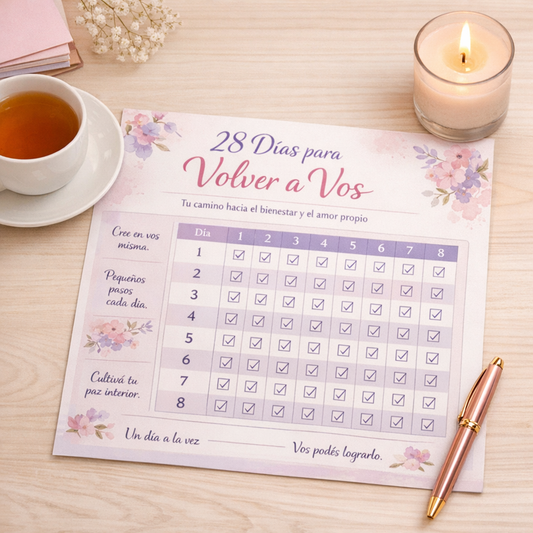 Calendario de habitos 28 dias | volve a vos